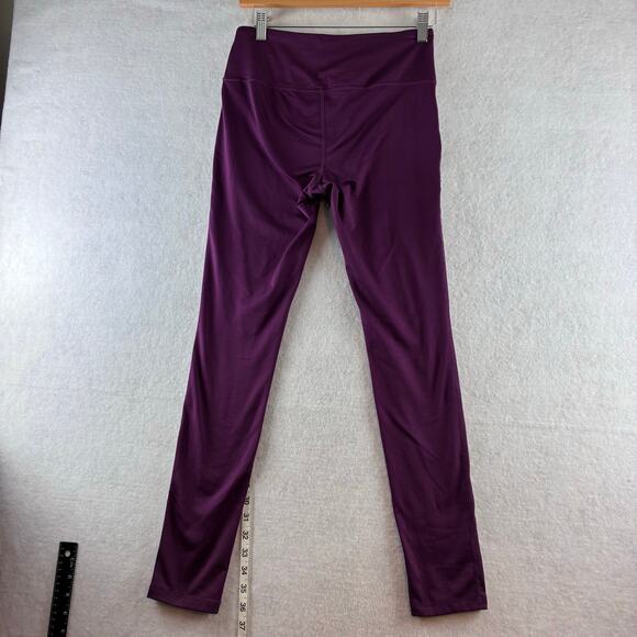 Reebok Plum Purple Leggings Pockets Women's Small Drawstring Active Workout Gym - Picture 6 of 8